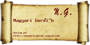 Magyari Geréb névjegykártya